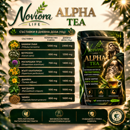 Alpha Tea : Помага да върнеш енергията, либидото и мъжкия баланс.