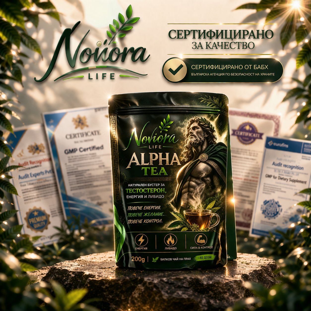 Alpha Tea : Помага да върнеш енергията, либидото и мъжкия баланс.