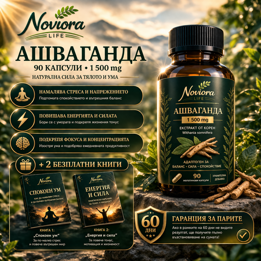 Noviora Life : Ашваганда 90 капсули